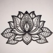 Διακοσμητικό Τοίχου Lotus 507ATP1133 59x91cm Black Wallity Steel