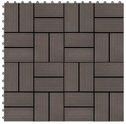 vidaXL Πλακάκια Deck 22 τεμ. Σκούρο Καφέ 30 x 30 εκ. 2 μ² από WPC