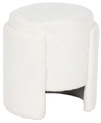 Υποπόδια Home ESPRIT Λευκό πολυεστέρας Ξύλο MDF Scandi 40 x 40 x 43 cm