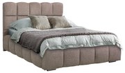 Επενδυμένο Κρεβάτι VELORA Διπλό με Ύφασμα Taupe 185x223x125εκ. 185x223x125 εκ.