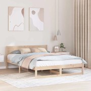vidaXL Σκελετός Κρεβατιού Καφέ 160 x 200 cm Μασίφ ξύλο πεύκου