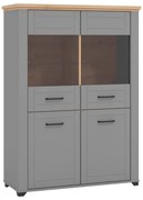 Βιτρίνα Valencia 2K VS2 Γκρί Γραφίτης - Artisan Oak - Γκρί Μάτ 103,5*41*143 εκ. 103.5x41x143 εκ.