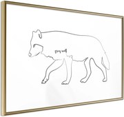 Αφίσα - Grey Wolf - 60x40 - Χρυσό - Χωρίς πασπαρτού