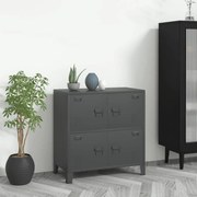 Αρχειοθήκη Βιομηχανικού Στιλ Ανθρακί 75 x 40 x 80 εκ. Ατσάλινη 339627