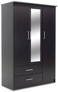 Ντουλάπα ρούχων τρίφυλλη OLYMPUS pakoworld χρώμα wenge 120x57x183εκ 123-000045