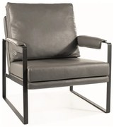 FOTEL FOCUS SKÓRA SYNT. SZARY BUFFALO 06 DIOMMI-80-3290