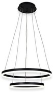 Κρεμαστό Φωτιστικό Οροφής D88059/2 Ακρυλικό LED 3000K-6000K Sunlight-D88059/2-BK-Μαύρο D88059/2-BK