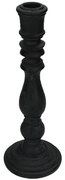Κηροπήγιο ArteLibre Μαύρο Polyresin 8.5x8.5x24cm-05153465