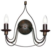 Φωτιστικό Τοίχου-Απλίκα Corte 057200 36x37x20,5cm 2xE14 40W Bronze Ideal Lux