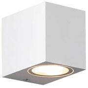 GU10 WALL LUMINAIRE PLASTIC 230V AC WHITE IP65 MAX 3W LED ACA SL8110GU10W