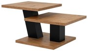 Τραπεζάκι Σαλονιού Grom Fylliana Golden Oak - Μαύρο 65x65x40 εκ. 65x65x40 εκ.