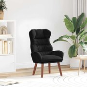 vidaXL Χαλαρωτική Πολυθρόνα Μαύρο 69 x 74 x 93 εκ. Βελούδο