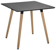 Τραπέζι Minimal HM0057.02 Μαύρο 80x80x74cm Mdf,Ξύλο