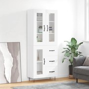 vidaXL Ντουλάπι Λευκό 69,5x34x180 εκ. από Επεξεργασμένο Ξύλο