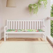 vidaXL Μαξιλάρι Παγκάκι Κήπου Floral Πράσινο και ροζ 180 x 50 x 4 cm