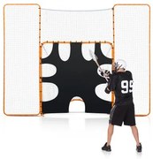 VEVOR 12x9 ft 3-IN-1 Lacrosse Goal Net with Backstop Target Rebounder Equipment