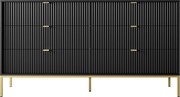 Lh-homefurniture Συρταριέρα Nova χρώμα Ανθρακί +Χρυσό με 6 συρτάρια 154x91x39cm P_NOVA_Cz_ZL_21-6s