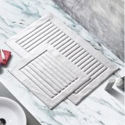Πατάκια Μπάνιου Cottonkt 000053 (Σετ 2τμχ) White L'Εssentiel Maison 60x100cm 60x100cm Πολυέστερ