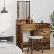 vidaXL Κομμό Υπνοδωματίου με συρτάρι Παλιό Ξύλο 50 x 41 x 140 εκ.
