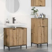 vidaXL Σετ Επίπλων Μπάνιου Καρό 2 pcs artisan δρυς 39.5 x 36 x 88 εκ