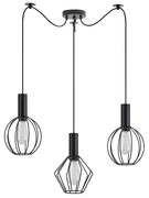 Φωτιστικό Οροφής Τρίφωτο Homelighting Adept Flex 77-8909 Black