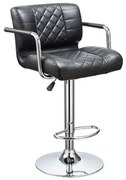 BAR83 ΜΑΥΡΟ PU ΣΚΑΜΠΟ ΜΕ ΑΜΟΡΤΙΣΕΡ 51x50x110εκ. Το προϊόν πωλείται ως σετ 2 τεμαχιων