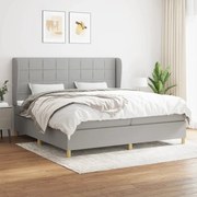 ΚΡΕΒΑΤΙ BOXSPRING ΜΕ ΣΤΡΩΜΑ ΑΝΟΙΧΤΟ ΓΚΡΙ 200X200 ΕΚ. ΥΦΑΣΜΑΤΙΝΟ 3128549