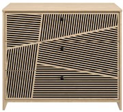 Claustra συρταριέρα με 3 συρτάρια 92x45x78εκ. Blond Oak / Μαύρο