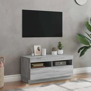 vidaXL Έπιπλο Τηλεόρασης με LED Γκρι Sonoma 80x35x40 εκ.