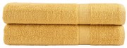 vidaXL Πετσέτες Σάουνας SOLUND 2 Τεμ Χρυσή 80x200 εκ. 600 γρ/μ²