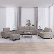 vidaXL Σετ Καναπέ 4 Τεμαχίων Taupe Υφασμάτινο