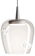 Κρεμαστό Φωτιστικό Οροφής LED 8W Ασημί Βάση IP40 Φ18cm 2700K Dimmable Bilia Zafferano-LBA3001-Διάφανο LBA3001