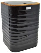 Κάδος Απορριμμάτων Luna 830152 18x18x25cm 5lt Black-Natural Ankor Plastic