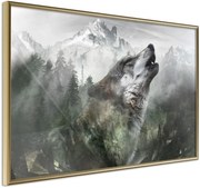 Αφίσα - Wolf's Territory - 60x40 - Χρυσό - Χωρίς πασπαρτού