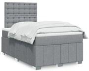 ΚΡΕΒΑΤΙ BOXSPRING ΜΕ ΣΤΡΩΜΑ ΑΝΟΙΧΤΟ ΓΚΡΙ 120X190 ΕΚ. ΥΦΑΣΜΑΤΙΝΟ 3291621