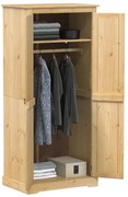 vidaXL Ντουλάπα Corona 76x50x170 εκ. από Μασίφ Ξύλο Πεύκου