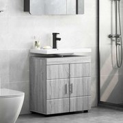 vidaXL Ντουλάπα νιπτήρα μπάνιου TULUM Γκρι sonoma 60 x 34 x 63 εκ