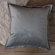 Μαξιλάρι Διακοσμητικό (Με Γέμιση) Velvet 11 Silver Teoran 45X45 45x45cm Acrylic