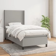 ΚΡΕΒΑΤΙ BOXSPRING ΜΕ ΣΤΡΩΜΑ ΑΝΟΙΧΤΟ ΓΚΡΙ 80X200 ΕΚ. ΥΦΑΣΜΑΤΙΝΟ 3131225