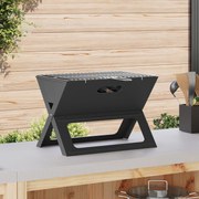 vidaXL Εξωτερική ψησταριά Μαύρο 46 x 30 x 31 εκ Ατσάλι
