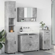 vidaXL Σετ Επίπλων Μπάνιου 4 pcs Γκρι σκυροδέματος 30 x 35 x 192 εκ.