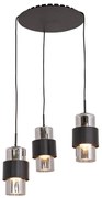 Φωτιστικό Οροφής Τρίφωτο Zambelis 22141 Black Matt