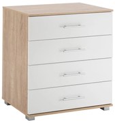 Συρταριέρα Briana με 4 Συρτάρια Sonama - Λευκό 75x40x83Υ εκ. 75x40x83 εκ.
