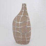 ΒΑΖΟ ΚΕΡΑΜΙΚΟ ΚΑΦΕ - ΑΣΗΜΙ  21.5x11.5x45cm|752-20381