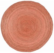 Στρογγυλό Χαλί Καλοκαιρινό (Φ120) Polcarpet Jute Plain Coral