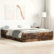 vidaXL Πλαίσιο Κρεβατιού Καπνιστή Δρυς 120x200 εκ.