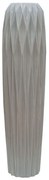 Βάζο Ρόμβοι 15-00-19805-75 Φ20x76cm Light Grey Marhome Ceramic