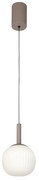 Φωτιστικό Κρεμαστό Μονόφωτο 15xH150cm Led 6w 3000K 720lm Sand Brown-Οπάλ Γυαλί Sun Light  VINO-1P