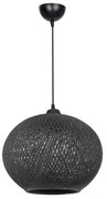 Φωτιστικό οροφής μονόφωτο Leshia pakoworld Ε27 μαύρο Φ38x38εκ