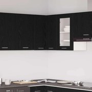 vidaXL Γωνιακό Ντουλάπι - Μαύρο Δρυς - 57x57x60 εκ. - Κατασκευασμένο από Επεξεργασμένο Ξύλο